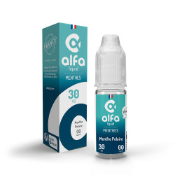 Flacon de 10 ml d'e-liquide Menthe Polaire de la gamme Alfaliquid Original