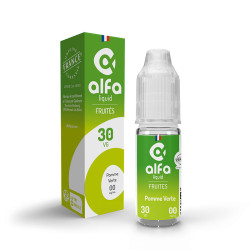 Flacon de 10 ml d'e-liquide Pomme Verte de la gamme Alfaliquid Original