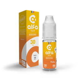Flacon de 10 ml d'e-liquide Pêche de la gamme Alfaliquid Original
