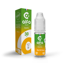 Flacon de 10 ml d'e-liquide Noix De Coco de la gamme Alfaliquid Original
