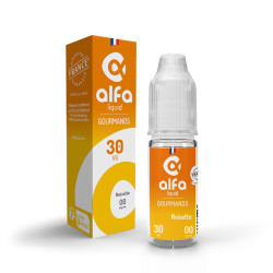 Flacon de 10 ml d'e-liquide Noisette de la gamme Alfaliquid Original