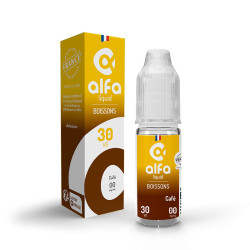 Flacon de 10 ml d'e-liquide Café de la gamme Alfaliquid Original