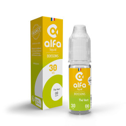 Flacon de 10 ml d'e-liquide Thé Vert de la gamme Alfaliquid Original