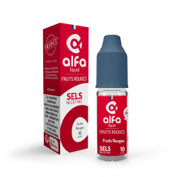 Flacon de 10 ml d'e-liquide Fruits Rouges aux sels de nicotine Alfaliquid