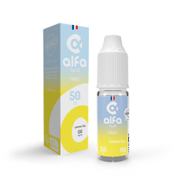 Flacon de 10 ml d'e-liquide Lemon Ice de la gamme Alfaliquid 50/50