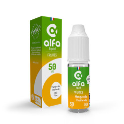 Flacon de 10 ml d'e-liquide Mangue Thaïlande de la gamme Alfaliquid 50/50