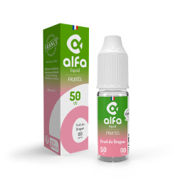 Flacon de 10 ml d'e-liquide Fruit du Dragon de la gamme Alfaliquid 50/50