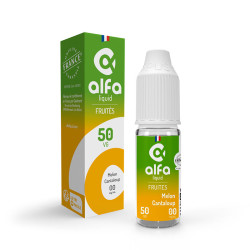 Flacon de 10 ml d'e-liquide Melon Cantaloup de la gamme Alfaliquid 50/50