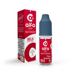 Flacon de 10 ml d'e-liquide Fraise Gariguette aux sels de nicotine Alfaliquid