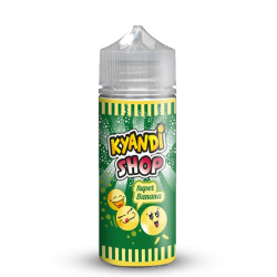Flacon de 100 ml d'e-liquide Super Banana de la gamme Kyandi Shop