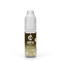 Flacon de 10 ml d'e-liquide Blond Corsé de la gamme Alfaliquid Gaïa Classics