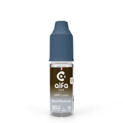 Flacon de 10 ml d'e-liquide Blond Mentholé de la gamme Alfaliquid Gaïa Classics