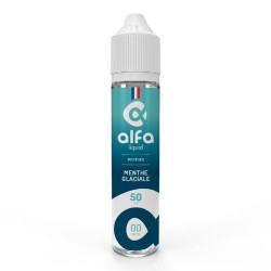 Flacon de 50 ml d'e-liquide Menthe Glaciale de la gamme Alfaliquid Shake and Vape