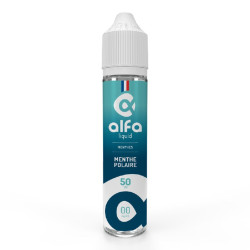 Flacon de 50 ml d'e-liquide Menthe Polaire de la gamme Alfaliquid Shake and Vape