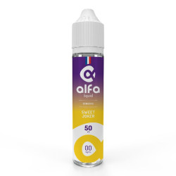Flacon de 50 ml d'e-liquide Sweet Joker de la gamme Alfaliquid Shake and Vape