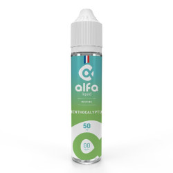 Flacon de 50 ml d'e-liquide Menthocalyptus de la gamme Alfaliquid Shake and Vape