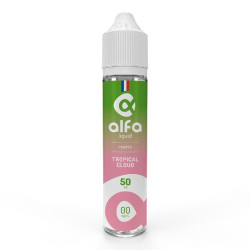 Flacon de 50 ml d'e-liquide Tropical Cloud de la gamme Alfaliquid Shake and Vape