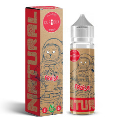 Flacon de 50 ml d'e-liquide Fraise Natural de la marque Curieux