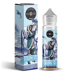 Flacon de 50 ml d'e-liquide Licorne Astrale Ice de la marque Curieux