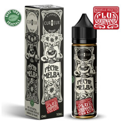 Flacon de 50 ml d'e-liquide Pêche Melba de la marque Curieux