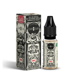 Flacon de 10 ml d'e-liquide Pêche Melba de la marque Curieux