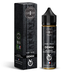 Flacon de 50 ml d'e-liquide Denim de la marque Curieux