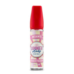 Flacon de 50 ml d'e-liquide Strawberry Macaroon de la marque Dinner Lady