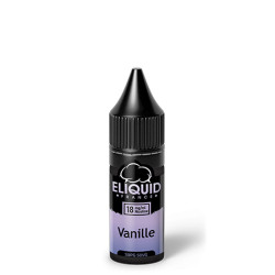 Flacon de 10 ml d'e-liquide Vanille de la marque Eliquid France