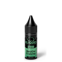 Flacon de 10 ml d'e-liquide Menthe Fraîche de la marque Eliquid France