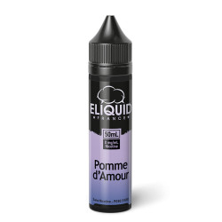 Flacon de 50 ml d'e-liquide Pomme d'Amour de la marque Eliquid France