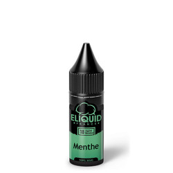 Flacon de 10 ml d'e-liquide Menthe de la marque Eliquid France