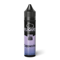 Flacon de 50 ml d'e-liquide Cappuccino de la marque Eliquid France