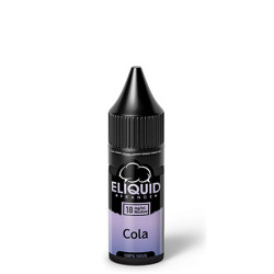 Flacon de 10 ml d'e-liquide Cola de la marque Eliquid France