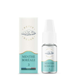 Flacon de 10 ml d'e-liquide Menthe Boréale de la marque Petit Nuage
