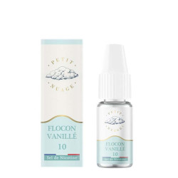 Flacon de 10 ml d'e-liquide Flocon Vanillé de la marque Petit Nuage