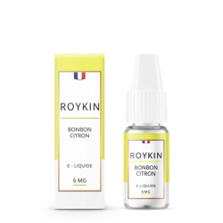 Flacon de 10 ml d'e-liquide Bonbon Citron de la marque Roykin