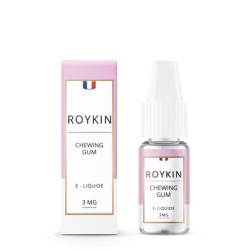 Flacon de 10 ml d'e-liquide Chewing Gum de la marque Roykin