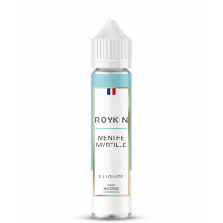 Flacon de 50 ml d'e-liquide Menthe Myrtille de la marque Roykin