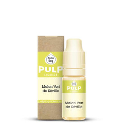 Flacon de 10 ml d'e-liquide Melon Vert de Séville de la marque Pulp