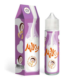 Flacon de 50 ml d'e-liquide Lait de Coco Cajou Milky de la marque Le Coq Qui Vape