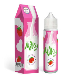 Flacon de 50 ml d'e-liquide Lait Fraise Milky de la marque Le Coq Qui Vape