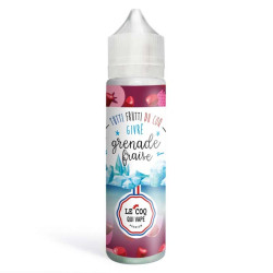 Grenade Fraise Givrée 50ml - Le Coq Qui Vape