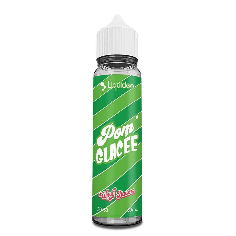 Flacon de 50 ml d'e-liquide Pom Glacée de la gamme Liquideo