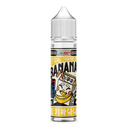 Flacon de 50 ml d'e-liquide Milky Banana de la gamme Liquideo