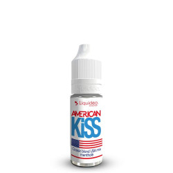 Flacon de 10 ml d'e-liquide American Kiss de la gamme Liquideo