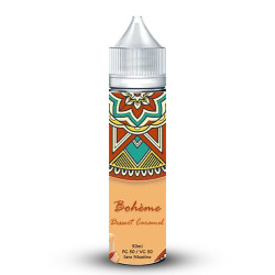 Flacon de 50 ml d'e-liquide Dessert Caramel de la marque Bohème
