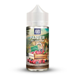 Flacon de 100 ml d'e-liquide Cassis Framboise de la gamme Panier du Marché