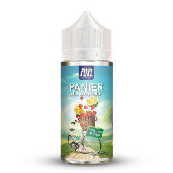 Flacon de 100 ml d'e-liquide Fraise et Pastèque Jaune de la gamme Panier du Marché
