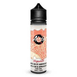 Flacon de 50 ml d'e-liquide Peach & Apricot de la gamme Aisu Yoguruto