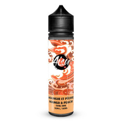 Flacon de 50 ml d'e-liquide Mango Peach de la gamme Aisu
